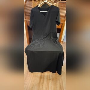 Elegant Black V-Neck Dress